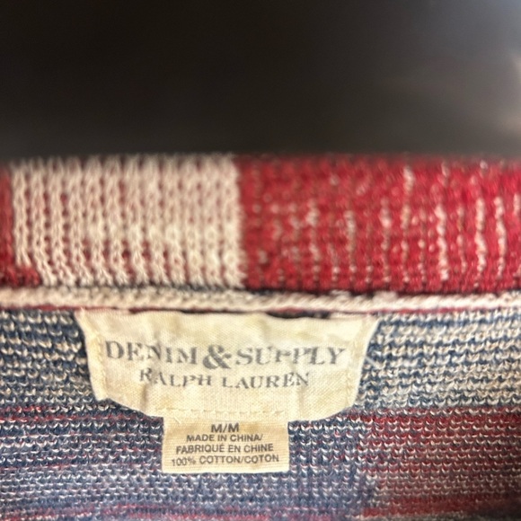 Ralph Lauren Denim & Supply M Vint Y2K rare sought after American Flag cardigan - Picture 8 of 11